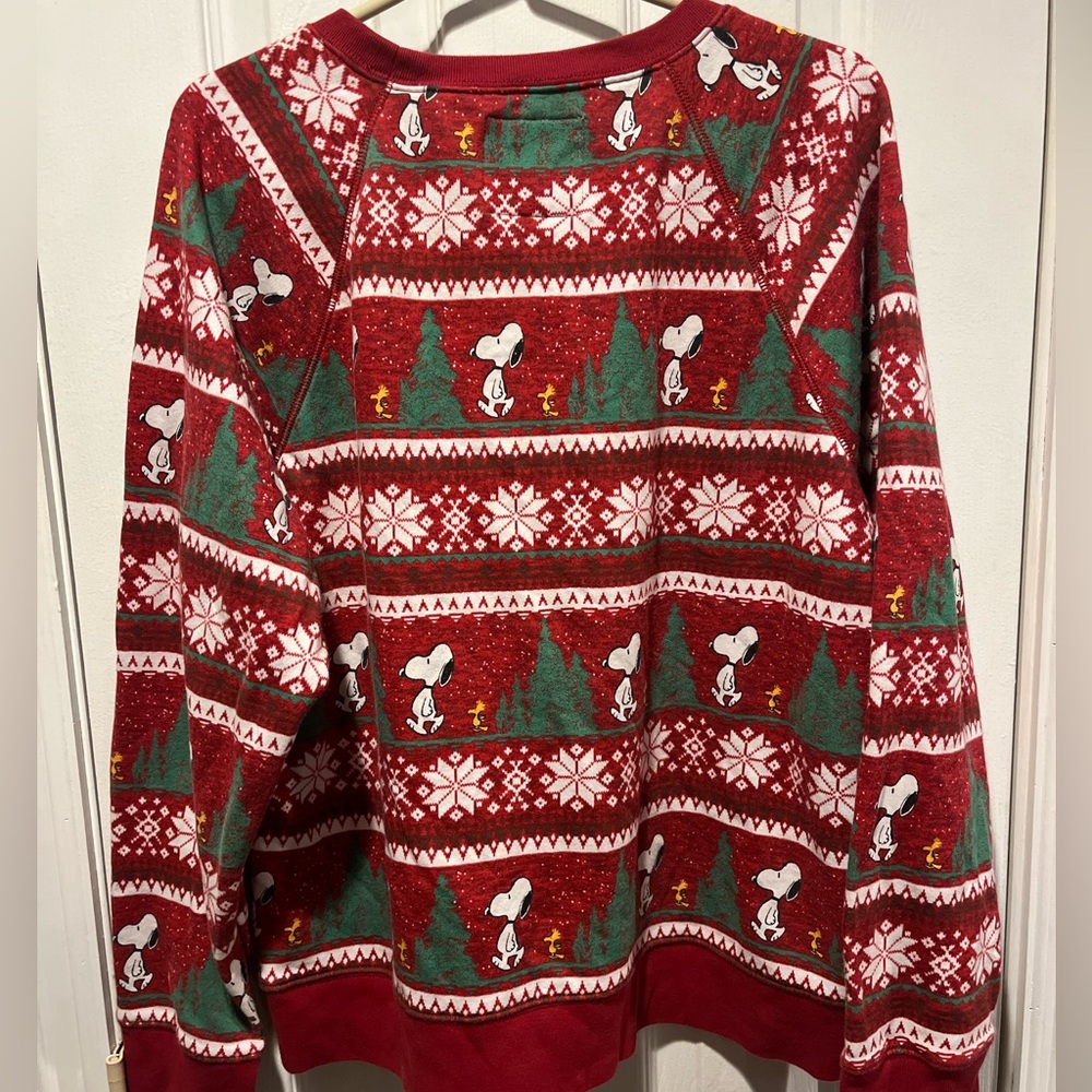 Festive Red Snoopy Christmas Sweatshirt - Picture 4 of 4